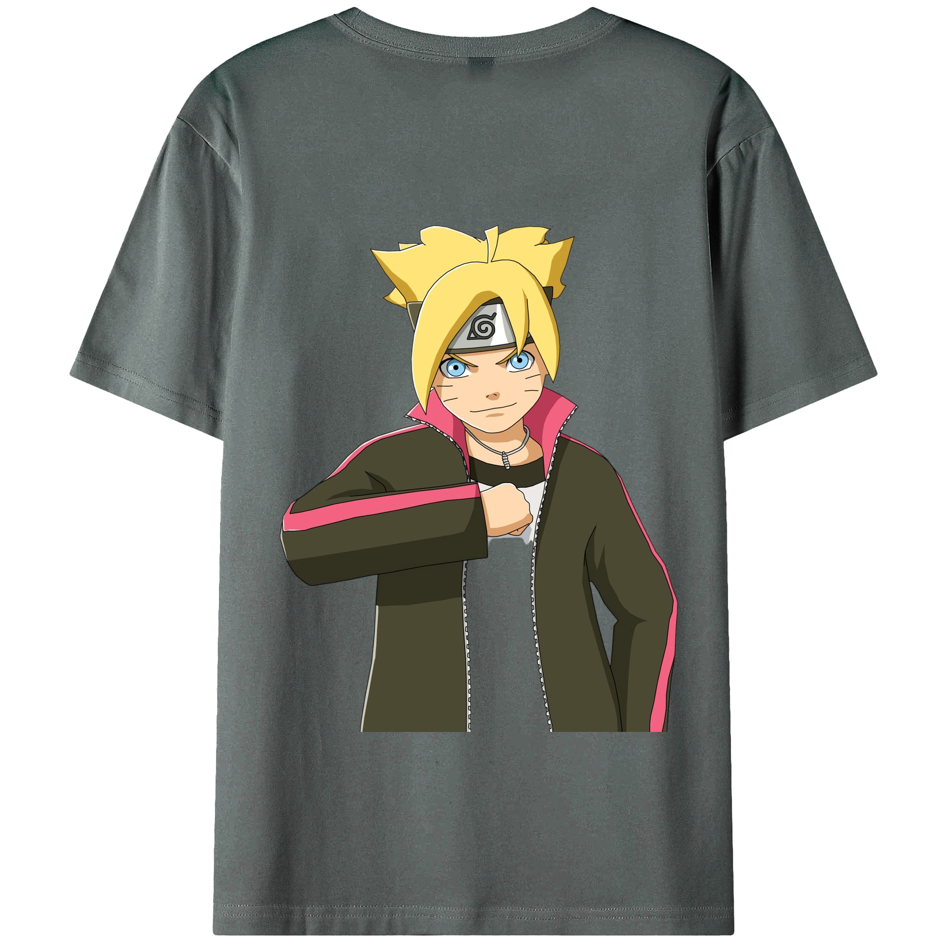 （画像用） NARUTO -ナルト- うずまき ボルト Uzumaki Boruto 綿100％半袖Tシャツ（背面プリント）